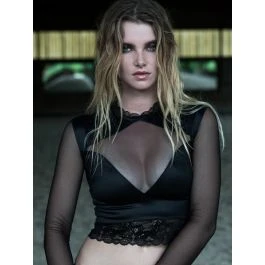 Langarm Minitop DIAMANT Satin Schwarz Von Cadolle 3 Langarm Minitop DIAMANT Satin Schwarz Von Cadolle