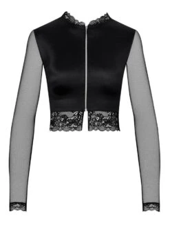 Langarm Minitop DIAMANT Satin Schwarz Von Cadolle 8 Langarm Minitop DIAMANT Satin Schwarz Von Cadolle -Meer Bekleidung 3315ck top schwarz minitop diamant satin cadolle 6