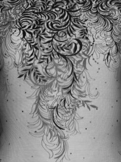 Langarm-Body ARABESQUE Tüll Schwarz Von Cadolle -Meer Bekleidung 4068dl body arabesque schwarz 3