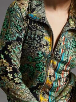 Jersey Freizeitanzug 2tlg. CHATEAU DE VERSAILLES Grün Schwarz Von Fürstenberg -Meer Bekleidung anzug print 50304735 50304768 schwarz bunt fuerstenberg 2