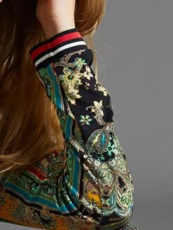 Jersey Freizeitanzug 2tlg. CHATEAU DE VERSAILLES Grün Schwarz Von Fürstenberg -Meer Bekleidung anzug print 50304735 50304768 schwarz bunt fuerstenberg 3