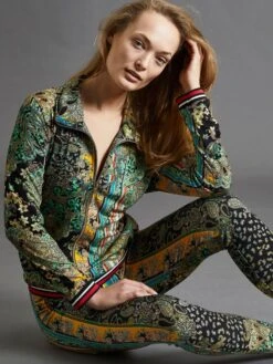 Jersey Freizeitanzug 2tlg. CHATEAU DE VERSAILLES Grün Schwarz Von Fürstenberg -Meer Bekleidung anzug print 50304735 50304768 schwarz bunt fuerstenberg 6 1