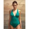 Badeanzug CAPRI 61 Unifarben Von Pain De Sucre 1 Badeanzug CAPRI 61 Unifarben Von Pain De Sucre -Meer Bekleidung badeanzug capri smaragd pain de sucre 3 3