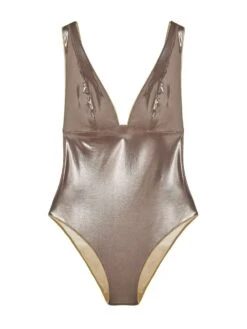 Wende-Badeanzug NIL 32 Gold-taupe Von Pain De Sucre -Meer Bekleidung badeanzug nil braun pain de sucre 2