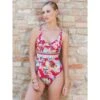 Träger Badeanzug PAPILLON No. 8 Rot-bunt Von Chiara Fiorini -Meer Bekleidung badeanzug rosso cfo613 chiara fiorini 1
