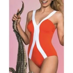 Träger Badeanzug MANUELA Koralle Von Nicole Olivier