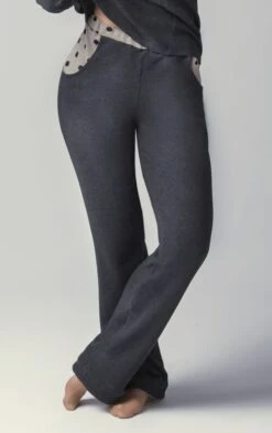 Kuschel-Baumwolle Lounge-Hose CASUAL Wärmend Von Gattina -Meer Bekleidung baumwolle lounge hose 384879 grau beige gattina 1 1