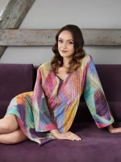 Baumwolle Batist Tunika JETTE Bunt Von Gattina -Meer Bekleidung baumwolle tunika jette 391243 bunt gattina 3