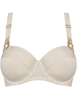 Balconette BH GLORIA STYLE Pristine Gold D-Cup Von Marlies Dekkers -Meer Bekleidung bh creme gold gestreift 195401 gloria marlies dekkers