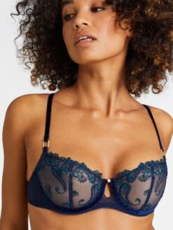 BH VELVET MEMORIES Halbschale Von Aubade -Meer Bekleidung bh halbschale blau rbf14 velvet memories aubade 4