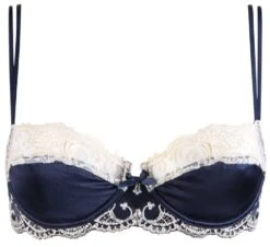 Seiden BH SPLENDEUR SOIE Von Lise Charmel -Meer Bekleidung bh halbschale seide acc3080c marine 5197 splendeur soie lise charmel 2