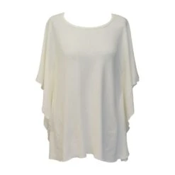 Kuschel-Baumwolle Poncho / Bigshirt CASUAL Von GATTINA -Meer Bekleidung bigshirt casual 384397 vanille gattina 2