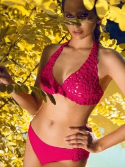 Makramee-Bikini CHA Von Nicole Olivier -Meer Bekleidung bikini cha fuchsia nicole olivier