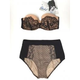 Bandeau Bikini CHANTAL Schwarz-nude Von Je Suis 3 Bandeau Bikini CHANTAL Schwarz-nude Von Je Suis