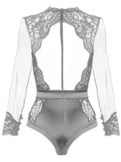 Langarm Body Tüll Mit Strass MARLENE Von Prelude Milano -Meer Bekleidung body grau yh307 prelude 5