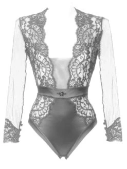 Langarm Body Spitze Mit Strass MARLENE Prelude Milano 20 Langarm Body Spitze Mit Strass MARLENE Prelude Milano -Meer Bekleidung body grau yh307 prelude 6 1 2