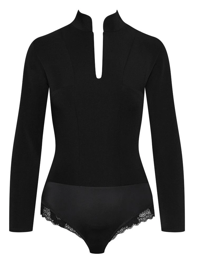 Langarm Twill-Body OFFICIER Schwarz Von Cadolle 7 Langarm Twill-Body OFFICIER Schwarz Von Cadolle – Bild 5