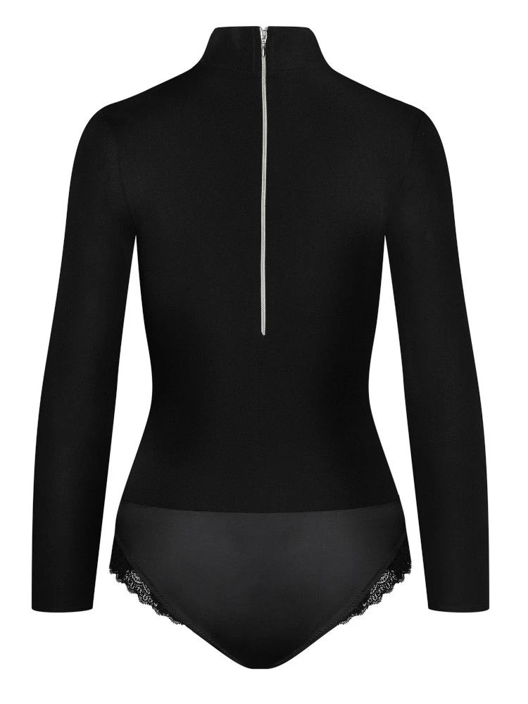 Langarm Twill-Body OFFICIER Schwarz Von Cadolle 8 Langarm Twill-Body OFFICIER Schwarz Von Cadolle – Bild 6