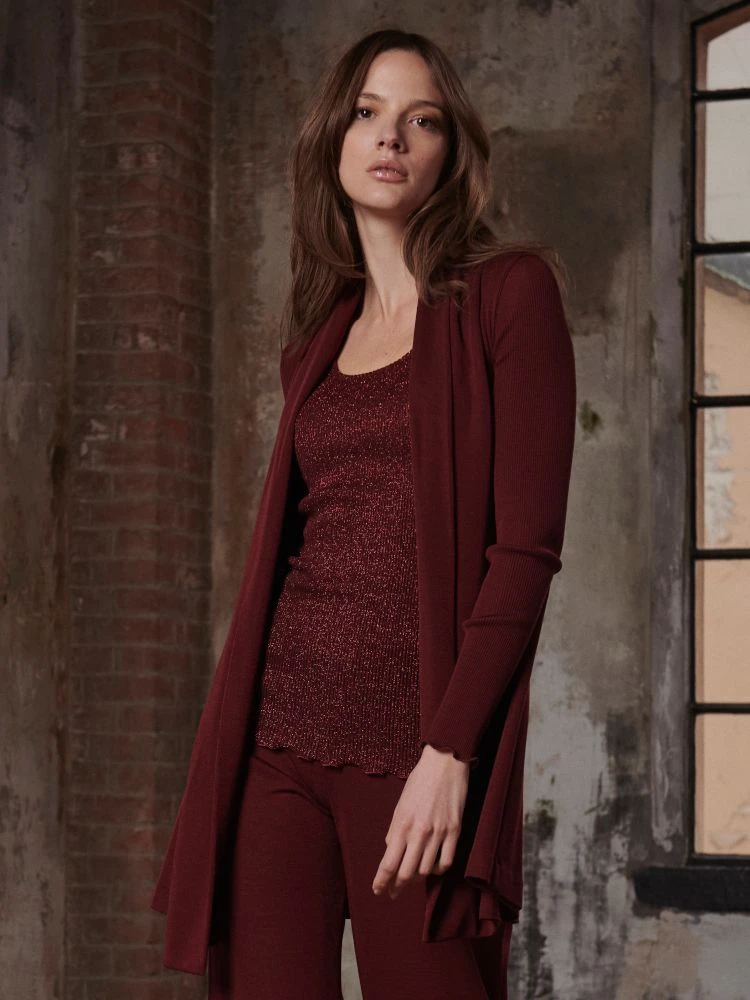 Merino Wolle-Seide CARDIGAN Strickjacke Von Oscalito 8 Merino Wolle-Seide CARDIGAN Strickjacke Von Oscalito – Bild 6