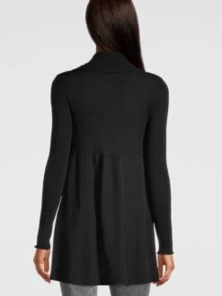 Merino Wolle-Seide CARDIGAN Strickjacke Von Oscalito -Meer Bekleidung cardigan lang wolle seide schwarz 3463 oscalito 1 1