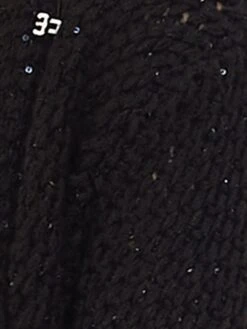 Lang Cardigan WOLLE + PAILLETTEN Schwarz Von Chiara Fiorini -Meer Bekleidung cardigan schwarz cf1919 chiara fiorini 1 1