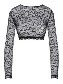 Langarm Minitop CARMEN Spitze Schwarz Von Cadolle 11 Langarm Minitop CARMEN Spitze Schwarz Von Cadolle -Meer Bekleidung carmen mini top schwarz 3315cp cadolle 1