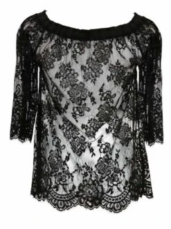 Spitze Carmen Shirt INESSA Von Escora -Meer Bekleidung carmen shirt inessa schwarz 9171 e251 400 escora 2 1