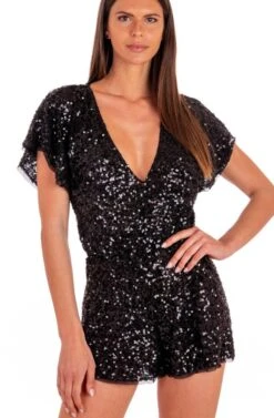 Jumpsuit PAILLETTES Von Pin-Up Stars -Meer Bekleidung einteiler pb035tu schwarz pailletten pin up stars 2 1