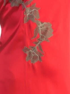 Seta Superior Seiden-Negligé SPLENDIDA Stretchseide Cotton Club -Meer Bekleidung farbfeld seide spitze rosso visone seta superior cotton club 2 1 3 1