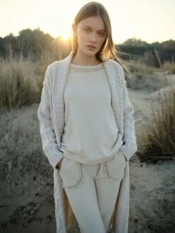 Hausanzug Kuschelbaumwolle Weich Chiara Fiorini -Meer Bekleidung hausanzug kuschel baumwolle mit glitzerborte corda cf1340 chiara fiorini 3 7