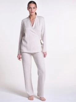 Hausanzug LOUNGE No. 6 Wollweiß Viscose Von Verdiani -Meer Bekleidung hausanzug viscose strick beige 8800 loungewear verdiani