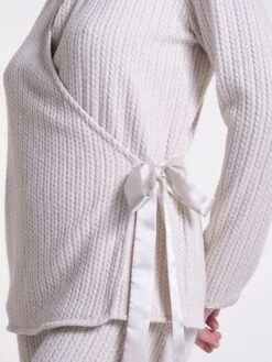 Hausanzug LOUNGE No. 6 Wollweiß Viscose Von Verdiani -Meer Bekleidung hausanzug viscose strick beige 8800 loungewear verdiani 3