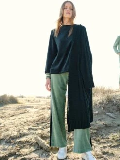 Freizeitanzug NICKI Samt Zweifarbig Grün Von Chiara Fiorini -Meer Bekleidung hausanzug zweifarbig bosco anice cf1345 nicki chiara fiorini 3 1