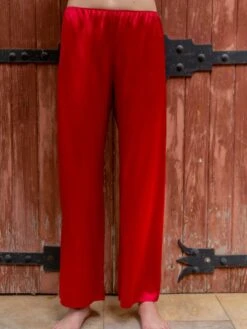 100% Seide PYJAMAHOSE Soie Unie Marjolaine -Meer Bekleidung hose seide lang rouge rot 3soi5803 0005 marjolaine 2 8