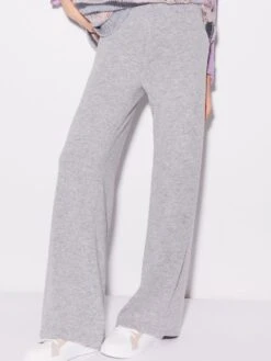 Weite WOLLMIX Lounge-Hose Von Chiara Fiorini 9 Weite WOLLMIX Lounge-Hose Von Chiara Fiorini -Meer Bekleidung hose weit wollmix grigio cf1335 chiara fiorini 6 1