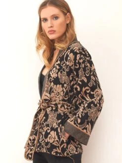 Jacke JACQUARD Schwarz-zimt Von Chiara Fiorini -Meer Bekleidung jacke jacquard g9611 chiara fiorini 2 1