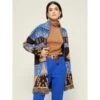 Jacke ETHNO PRINT KURZ Mit Fransen Von Fiori Di Chiara 2 Jacke ETHNO PRINT KURZ Mit Fransen Von Fiori Di Chiara -Meer Bekleidung jacke lang etnico blau 303 05 fiori ethno fiori di chiara