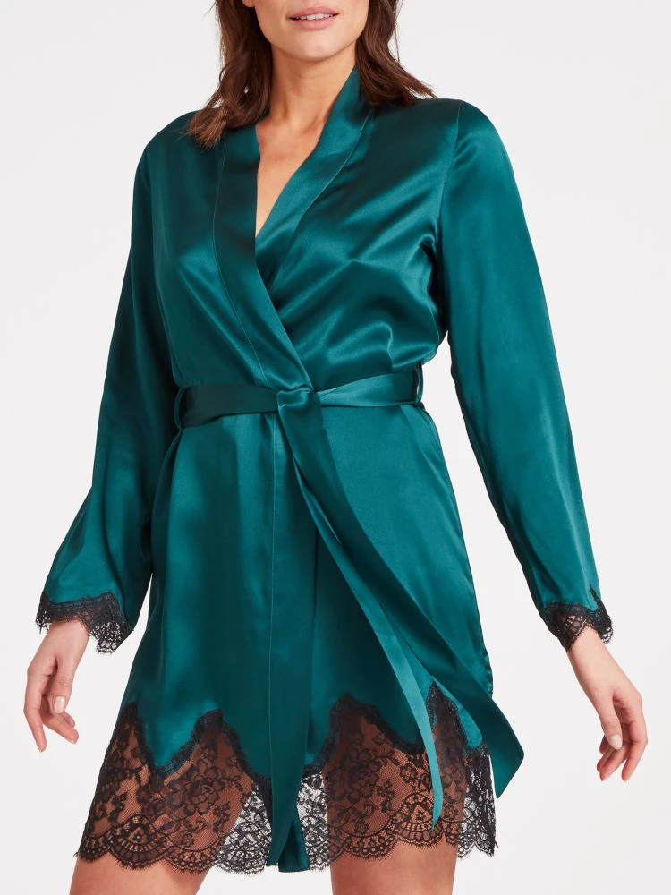 100% Seide Kimono TOI MON AMOUR Viele Farben Aubade 6 100% Seide Kimono TOI MON AMOUR Viele Farben Aubade – Bild 4