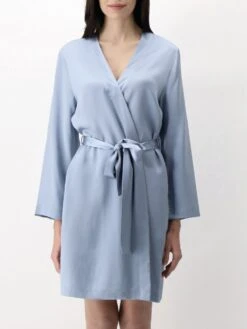 100% Seide Morgenmantel CLASSICO Von Luna Di Seta -Meer Bekleidung kimono kurz seide vlst08009 arctic luna di seta 2 1