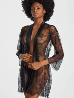 Kimono HISTOIRE D'UN SOIR Von Aubade 11 Kimono HISTOIRE D'UN SOIR Von Aubade -Meer Bekleidung kimono spitze rz65 schwarz histoire soir aubade 3