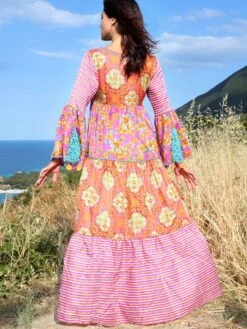 Seidenbatist Strandkleid NARCISO LILLA Von Laetitia Beachwear -Meer Bekleidung kleid lila n141 lila laettia 8