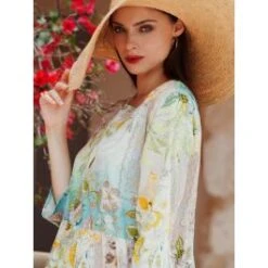 Strandkleid PANAREA Limette-türkis Von Eva B. Bitzer