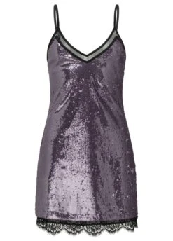 Pailletten Kleid Kurz SARAH Lila Von Room 24 -Meer Bekleidung kleid sarah lilac room24 2