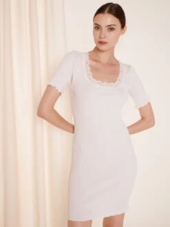 70% Seide 30% Baumwolle Kurzarm Nachthemd RIPP Von Eva B. Bitzer 11 70% Seide 30% Baumwolle Kurzarm Nachthemd RIPP Von Eva B. Bitzer -Meer Bekleidung kurzarm nachtshirt champagner 27338267 jersey rip eva b bitzer 1 1