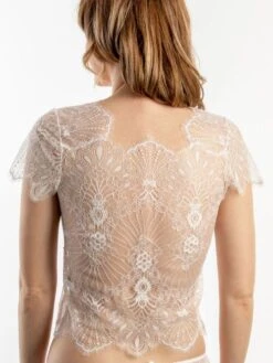 Spitze Kurzarm Top Von Prelude Milano -Meer Bekleidung kurzarm top spitze yl277 yl277.alb 2 prelude milano