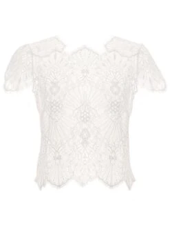 Spitze Kurzarm Top Von Prelude Milano -Meer Bekleidung kurzarm top spitze yl277.seta 1 prelude milano