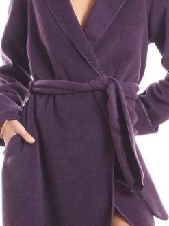 Morgenmantel KUSCHEL FLEECE Pflaume-violett Von Fiori Di Chiara -Meer Bekleidung kuschel morgenmantel lila fc9137 fiori di chiara 5