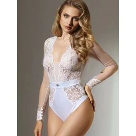Langarm Body Spitze Mit Strass MARLENE Prelude Milano 3 Langarm Body Spitze Mit Strass MARLENE Prelude Milano
