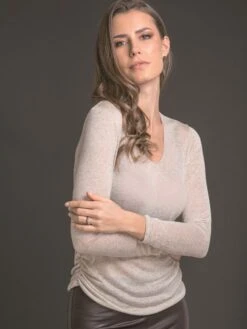 Kaschmir Voile LANGARM SHIRT Von Artimaglia -Meer Bekleidung langarm shirt kaschmir voile 76804 beige artimaglia 1