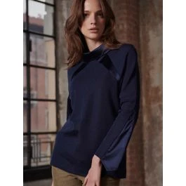 Merino Wolle-Seide KRAGEN-SHIRT No. 2 Dunkelblau Von Oscalito 3 Merino Wolle-Seide KRAGEN-SHIRT No. 2 Dunkelblau Von Oscalito